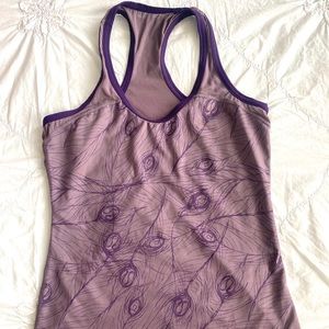 Lululemon Peacock Print Yoga Tank